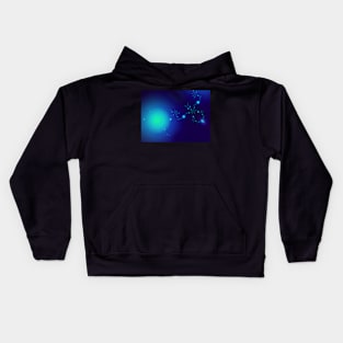 Deep blue space effect digital image Kids Hoodie